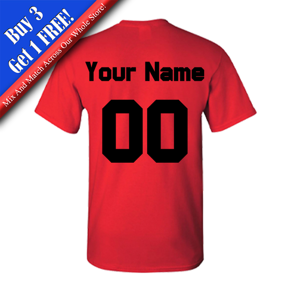 Personalised Men's Football T-Shirt, Various Sizes and Colours ...