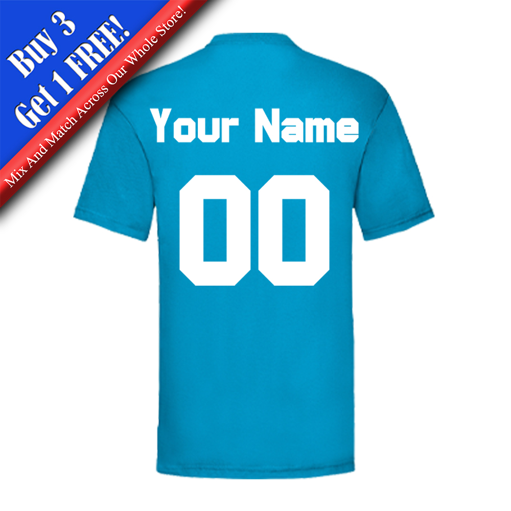 Personalised Men's Football T-Shirt, Various Sizes and Colours ...