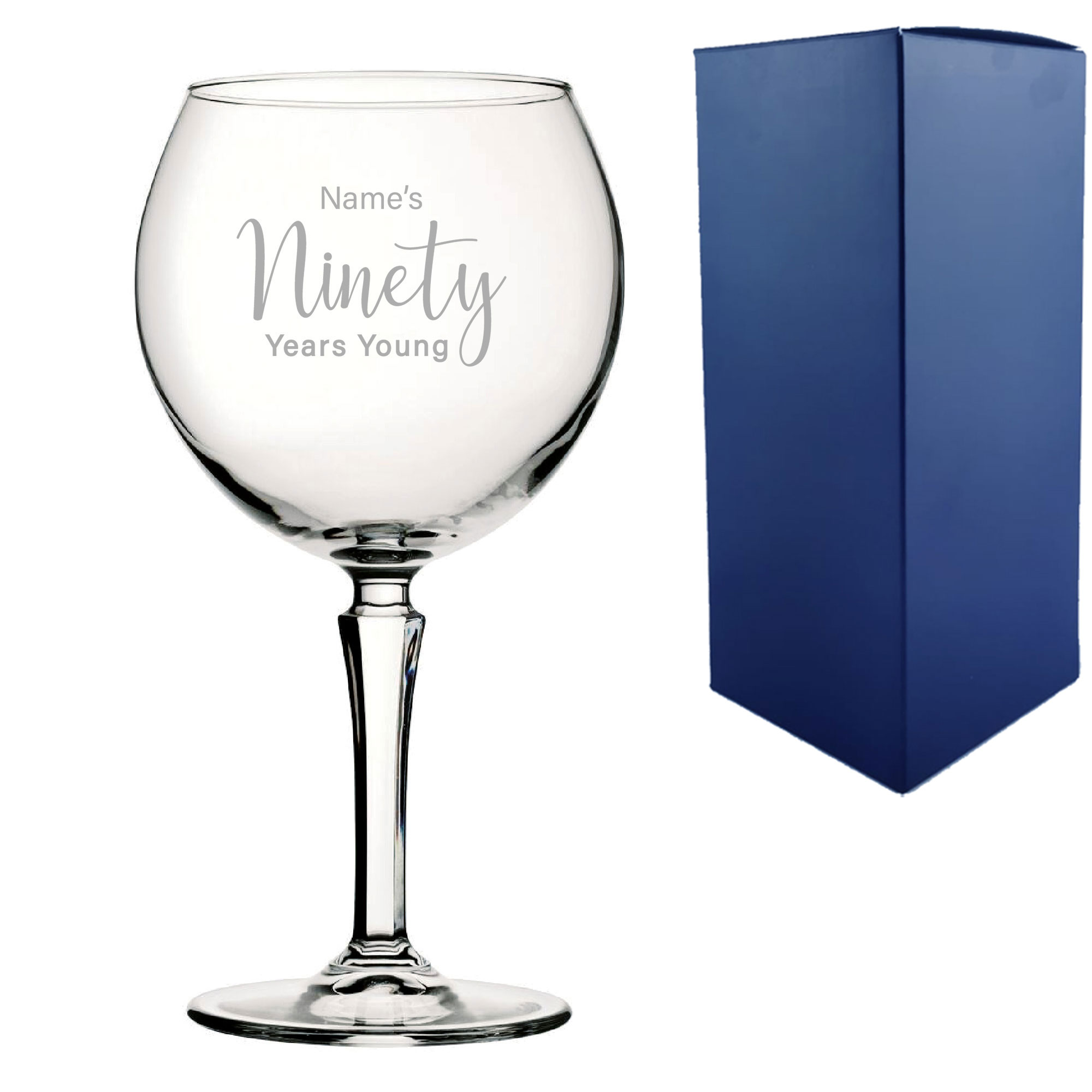 Engraved Enoteca Wine Glass Happy 20th Birthday Slanted Design 