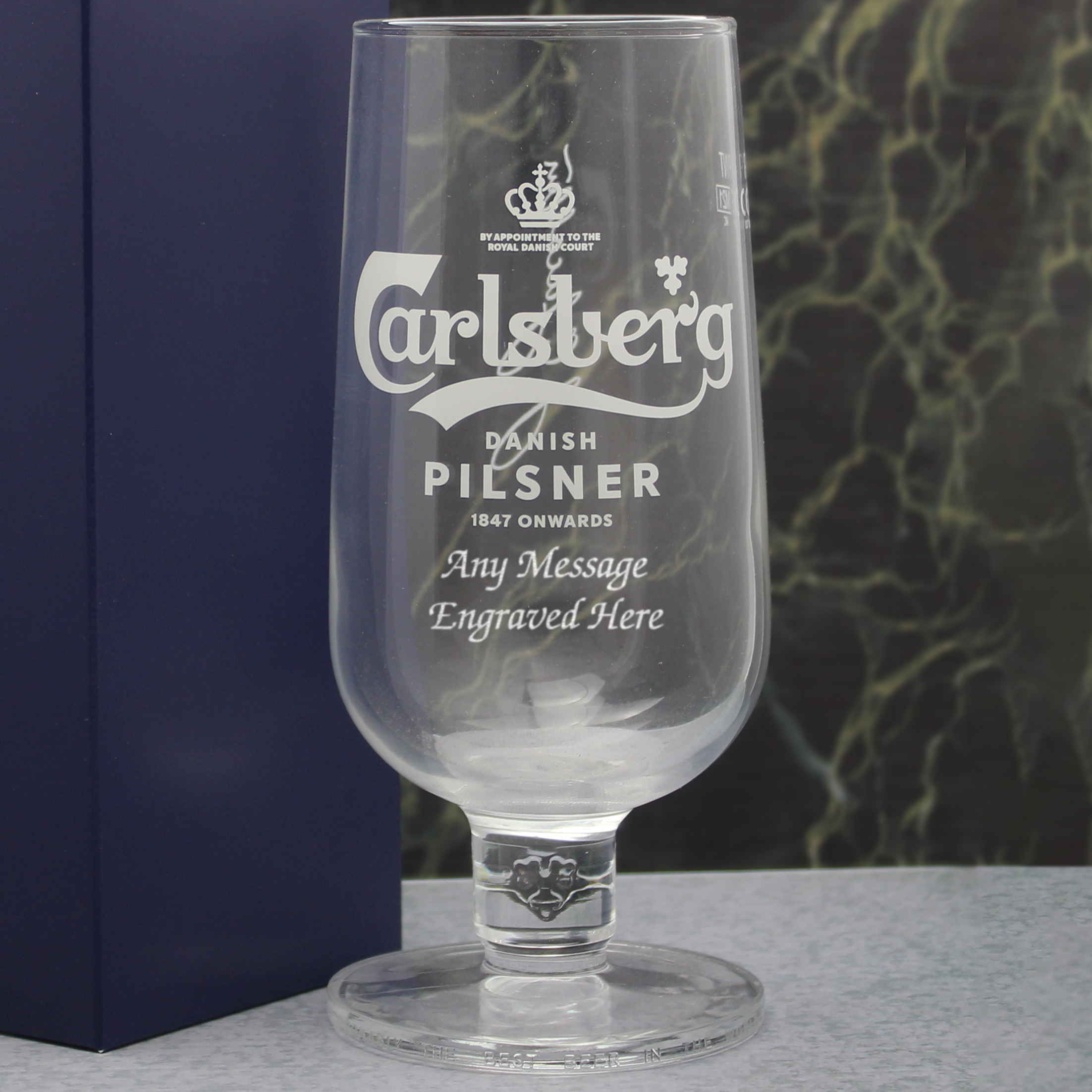 Engraved Stella Artois Pint Glass Chalice . Personalised Fathers Day Gifts,  No1 Dad, Grandad Gifts, Any Message Engraved 