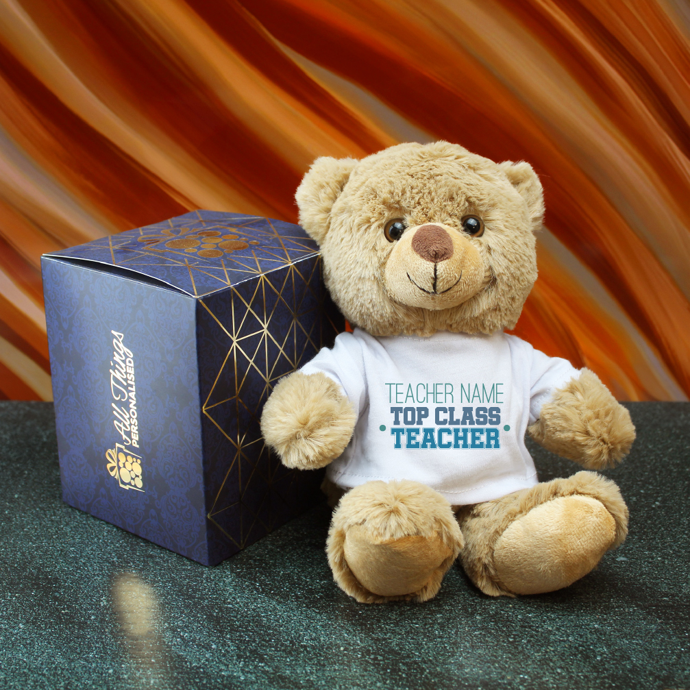 Personalised Teddy Bear with Top Class Teacher Design - Picture 10 of 15