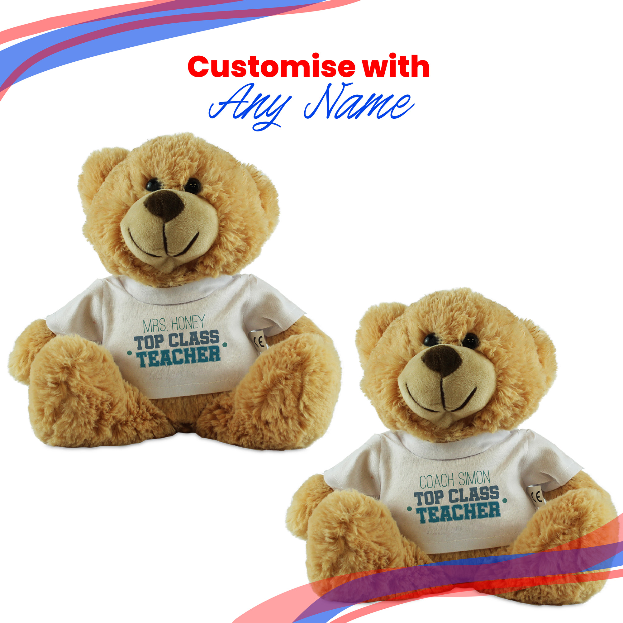 Personalised Teddy Bear with Top Class Teacher Design - Picture 15 of 15